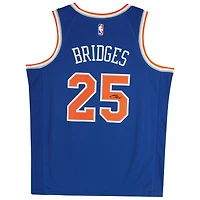 Mikal Bridges New York Knicks Autographed Nike Blue Icon Edition Swingman Jersey