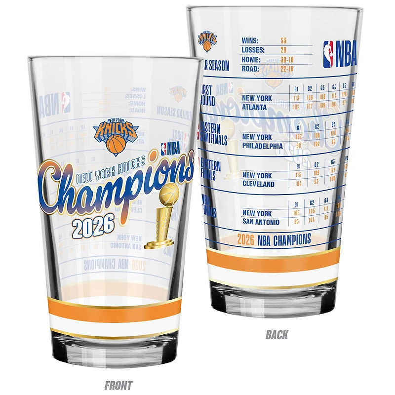 New York Knicks 2026 NBA Finals Champions Two-Piece 16oz. Mixing Glass Set