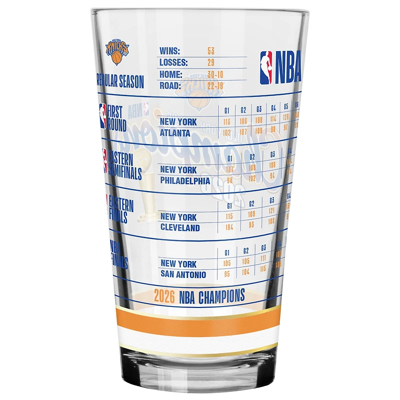 New York Knicks 2026 NBA Finals Champions Two-Piece 16oz. Mixing Glass Set