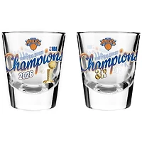 Ensemble de deux verres à shot de 6 cl (2 oz) New York Knicks, champions des finales NBA 2026