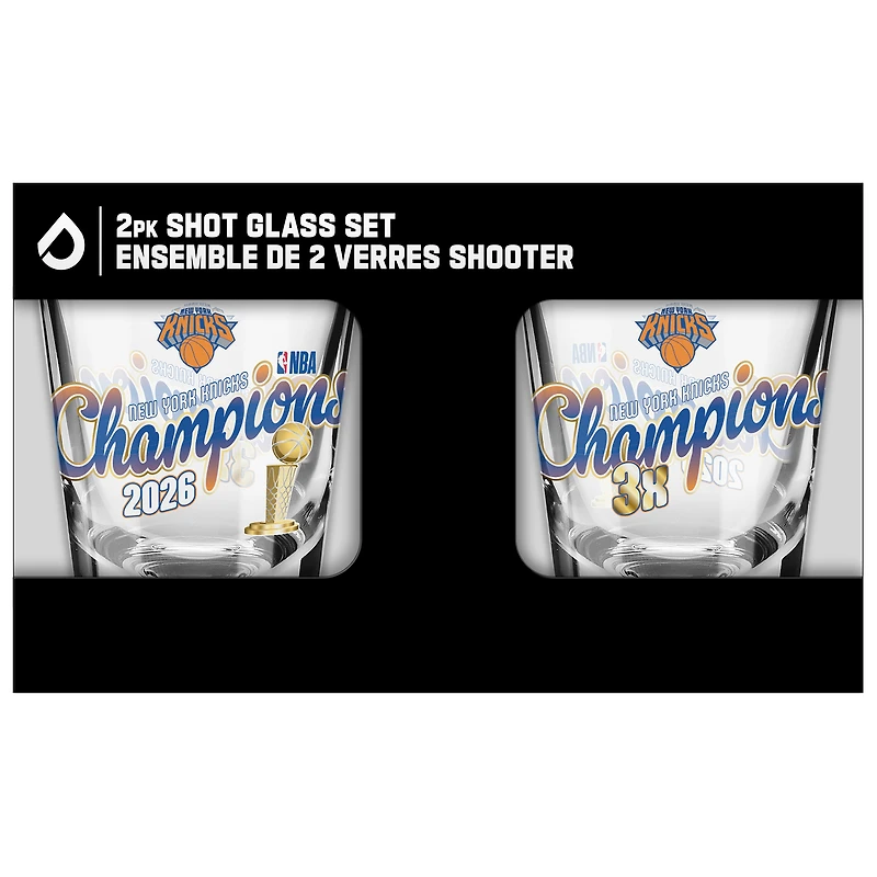 New York Knicks 2026 NBA Finals Champions Two-Piece 2oz. Shot Glass Set