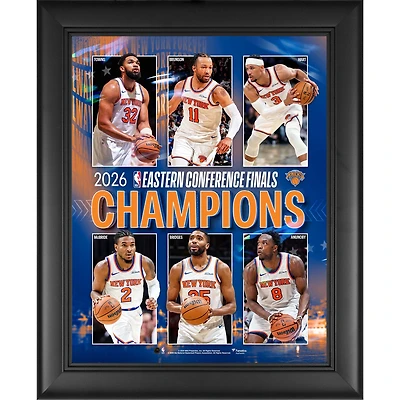 Collage encadré des New York Knicks (13" x 16"), champions de la Conférence Est NBA 2026