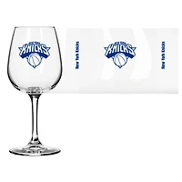Verre à vin à pied avec logo des New York Knicks de 12 oz