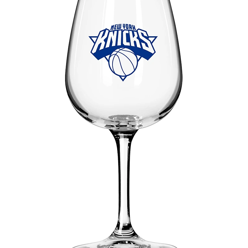 Verre à vin à pied avec logo des New York Knicks de 12 oz
