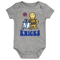 Body New York Knicks Star Wars R2-D2 & C-3PO Best Buds gris chiné pour nouveau-né et nourrisson