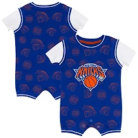 Body bébé Outerstuff bleu New York Knicks Logo Mania