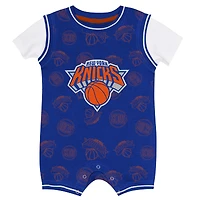Newborn Outerstuff Blue New York Knicks Logo Mania Bodysuit