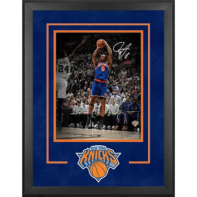 OG Anunoby New York Knicks Autographed 2026 NBA Finals Champions Deluxe Framed 16" x 20" Action Spotlight Photograph