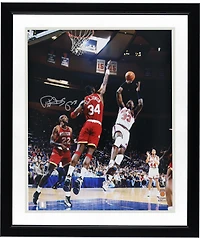 Patrick Ewing New York Knicks Autographed 16" x 20" Fadeaway Shot vs. Houston Rockets Photograph
