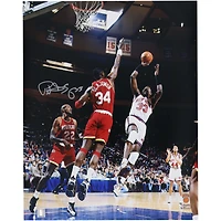 Photo dédicacée de Patrick Ewing (New York Knicks) - Tir en suspension contre les Houston Rockets (40,6 x 50,8 cm)