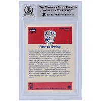 Patrick Ewing New York Knicks Autographed 1986 Fleer Sticker #6 Beckett Fanatics Witnessed Authenticated 10 Rookie Card