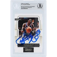 Carte autographiée de Patrick Ewing (New York Knicks) 2009-10 Panini Classics n° 117/999, authentifiée par Beckett Fanatics Witnessed.