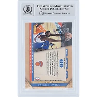 Carte autographiée de Patrick Ewing (New York Knicks) 11 Panini Gold Standard n° 174/299, authentifiée par Beckett Fanatics Witnessed (9/10).