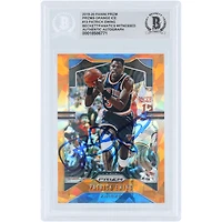 Patrick Ewing New York Knicks Autographed 2019-20 Panini Prizm Orange Ice Prizm #13 Beckett Fanatics Witnessed Authenticated Card