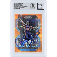 Patrick Ewing New York Knicks Autographed 2021-22 Panini Prizm Orange Ice Prizm #245 Beckett Fanatics Witnessed Authenticated 10 Card