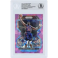 Carte autographiée de Patrick Ewing (New York Knicks) - Panini Prizm Purple Ice Prizm n° /149