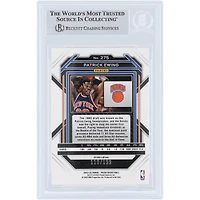 Carte autographiée de Patrick Ewing (New York Knicks) 2022-23 Panini Prizm Blue Prizm n° 275/199, authentifiée par Beckett Fanatics Witnessed.