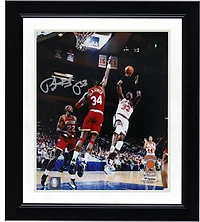 Photographie dédicacée de Patrick Ewing des New York Knicks contre les Houston Rockets, 8" x 10"