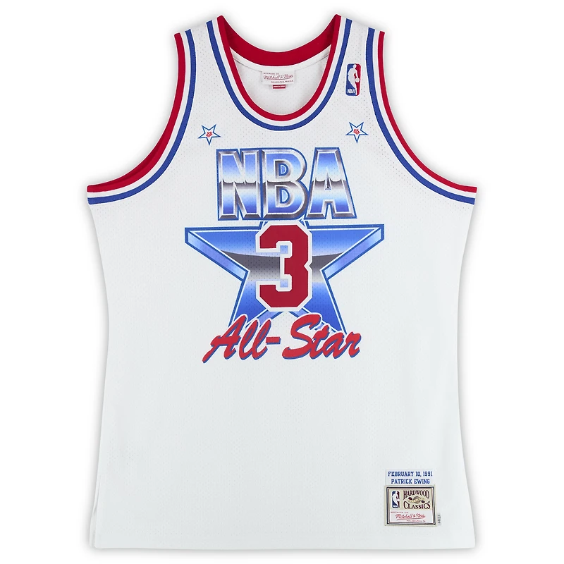Maillot authentique autographié par Patrick Ewing des New York Knicks lors du match des étoiles de 1991 de Mitchell & Ness
