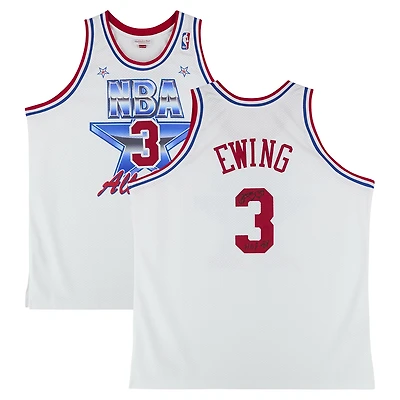 Maillot authentique Mitchell & Ness autographié par Patrick Ewing, des New York Knicks, lors du All-Star Game 1991, avec inscription « HOF 08 ».