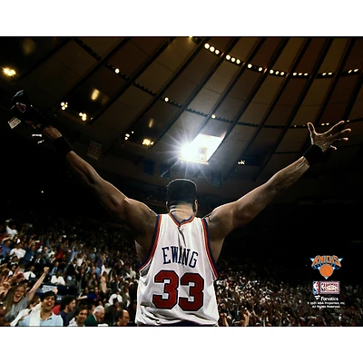 Photographie non signée de Patrick Ewing, New York Knicks, célébration des Hardwood Classics