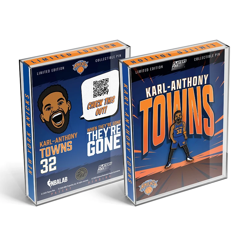 Players Pins™ Karl-Anthony Towns New York Knicks Limited Edition Collectible Pin