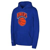 Preschool Mitchell & Ness Blue New York Knicks Retro Logo Pullover Hoodie