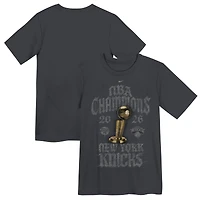 Preschool Nike Anthracite New York Knicks 2026 NBA Finals Champions Limited Edition Locker Room T-Shirt