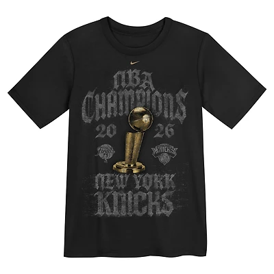 Preschool Nike Black New York Knicks 2026 NBA Finals Champions Locker Room T-Shirt