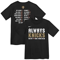 Preschool Nike Black New York Knicks 2026 NBA Finals Champions Roster T-Shirt