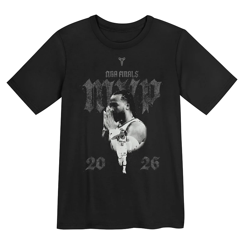 T-shirt Nike Jalen Brunson noir New York Knicks, MVP des finales NBA 2026, pour enfants d'âge préscolaire