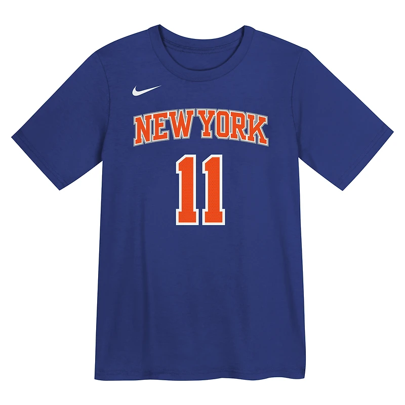 Preschool Nike Jalen Brunson Blue New York Knicks Icon Name & Number T-Shirt