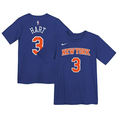 Preschool Nike Josh Hart Blue New York Knicks Icon Name & Number T-Shirt