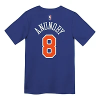 Preschool Nike OG Anunoby Blue New York Knicks Icon Name & Number T-Shirt