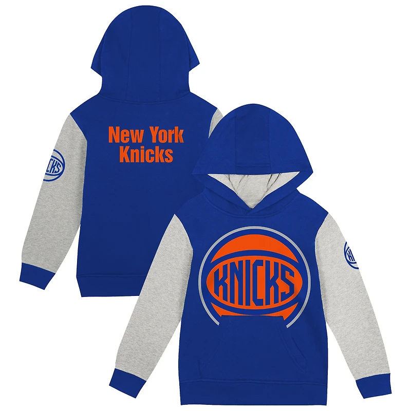 Sweat à capuche bleu New York Knicks Fair Catch pour enfants d'âge préscolaire Outerstuff