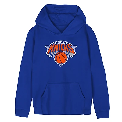 Preschool Outerstuff Blue New York Knicks Primary Logo Hoodie