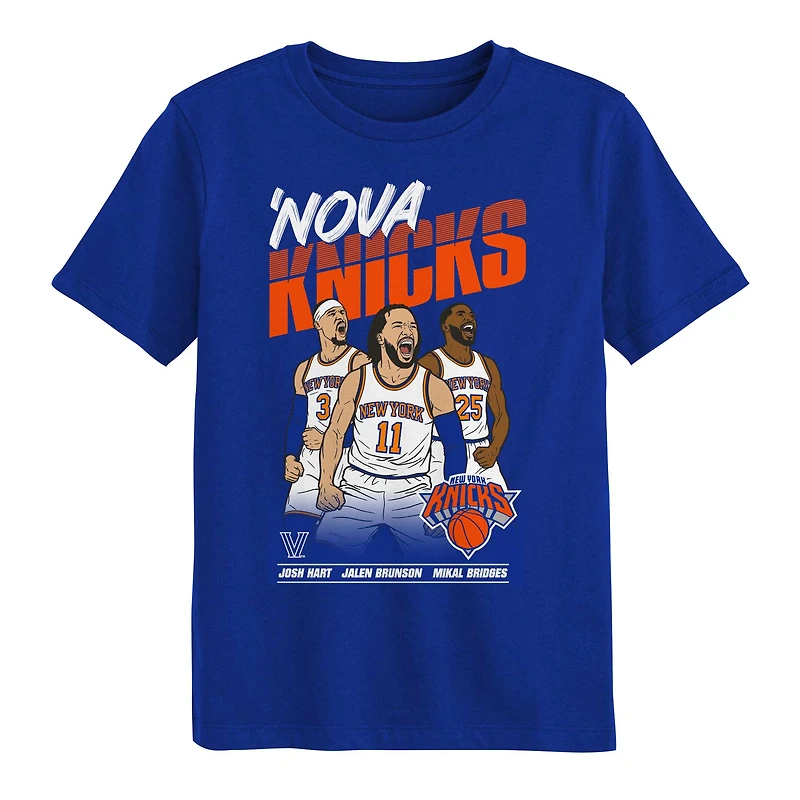 Preschool Outerstuff Jalen Brunson, Josh Hart & Mikal Bridges Blue Nova Knicks T-Shirt