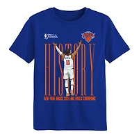 T-shirt d'histoire des champions NBA 2026 New York Knicks, collection Preschool Outerstuff Jalen Brunson Royal