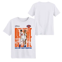 T-shirt blanc Preschool Outerstuff OG Anunoby & Karl-Anthony Towns New York Knicks Champions des finales NBA 2026