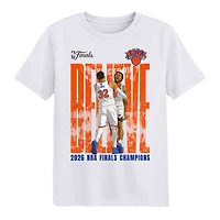 Preschool Outerstuff OG Anunoby & Karl-Anthony Towns White New York Knicks 2026 NBA Finals Champions Believe T-Shirt