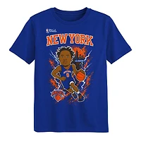 T-shirt de joueur des New York Knicks, finales NBA 2026, pour enfants d'âge préscolaire (Outerstuff OG Anunoby Blue)