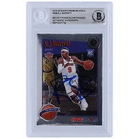Carte de recrue authentifiée signée RJ Barrett New York Knicks Panini Hoops Premium Stock #298 Beckett Fanatics 2019-20