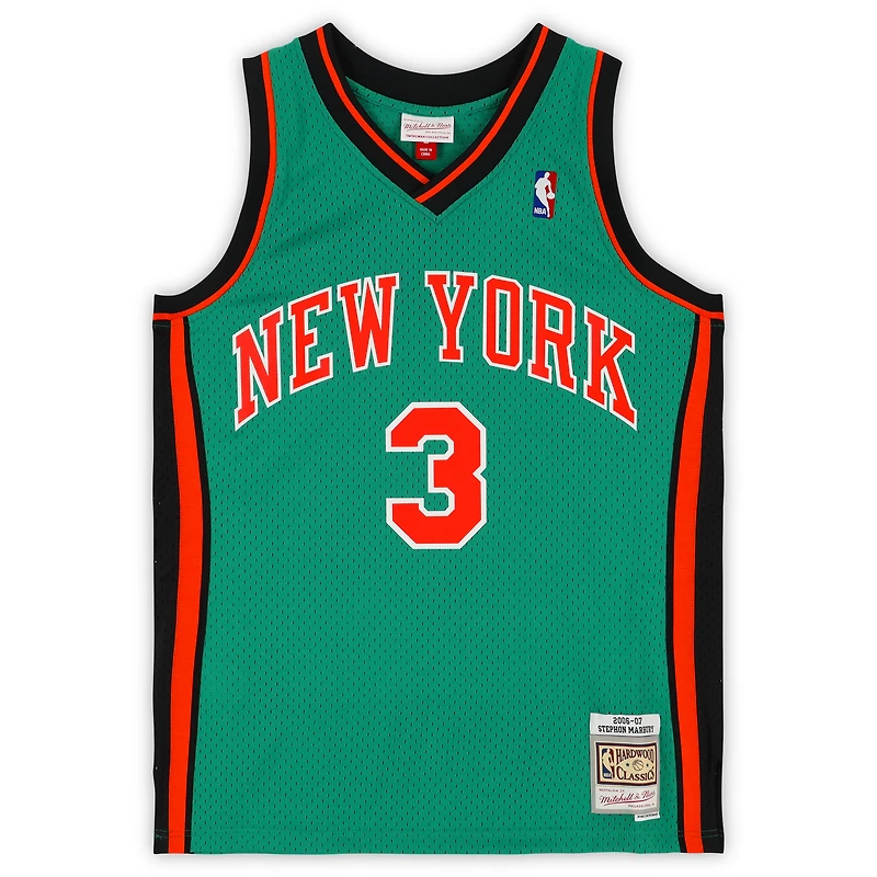 Stephon Marbury New York Knicks Autographed Green Mitchell & Ness 2006-07 Swingman Jersey