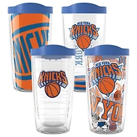 V110871 Knicks 16oz Classique NBA 4 PACK CUPPLA4PK