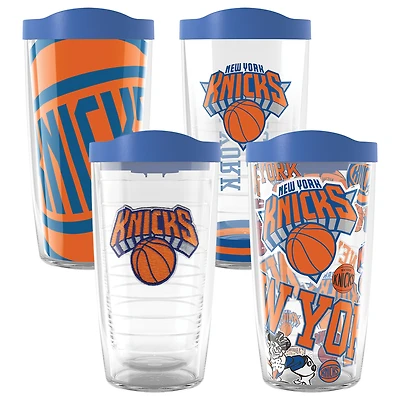 V110871 Knicks 16oz Classique NBA 4 PACK CUPPLA4PK