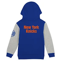 Sweat à capuche en polaire Fair Catch bleu New York Knicks pour tout-petit