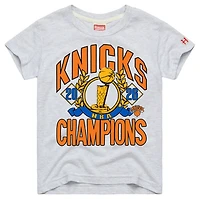 T-shirt classique tri-blend gris pour tout-petit, hommage aux New York Knicks, champions des finales NBA 2026