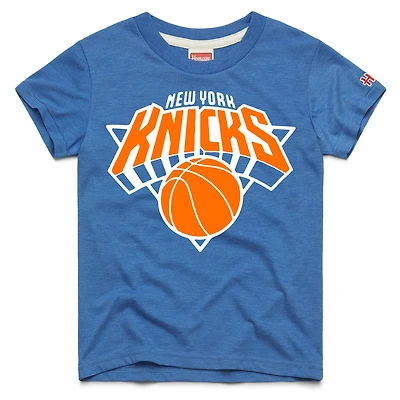 Toddler Homage Royal New York Knicks Logo Tri-Blend T-Shirt