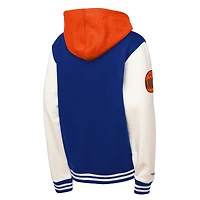 Veste polaire à boutons-pression Mitchell & Ness bleue pour tout-petit New York Knicks
