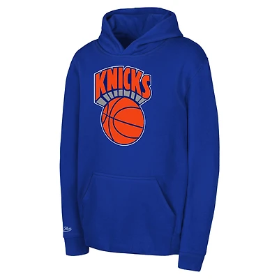 Toddler Mitchell & Ness Blue New York Knicks Retro Logo Pullover Hoodie